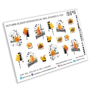 

Slider design autumn mix 4, BPW. style, Water stickers on nails, sd5-1754