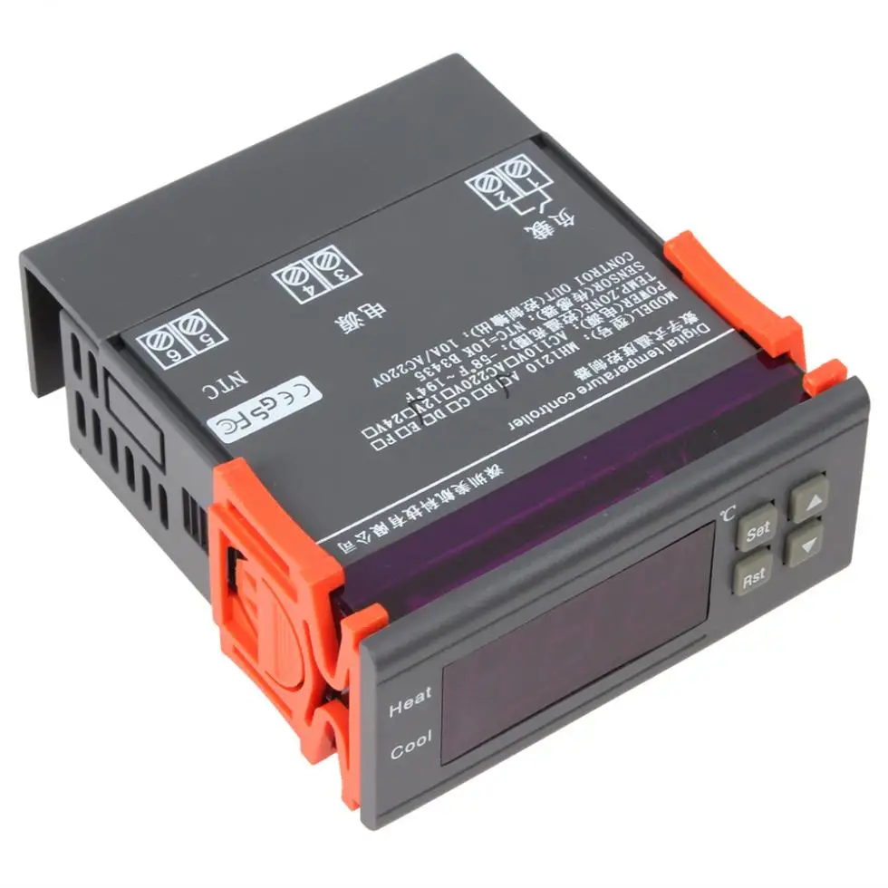 Мини DC12V ЖК-дисплей цифровой Температура контроллер термостат с реле Предупреждение Функция