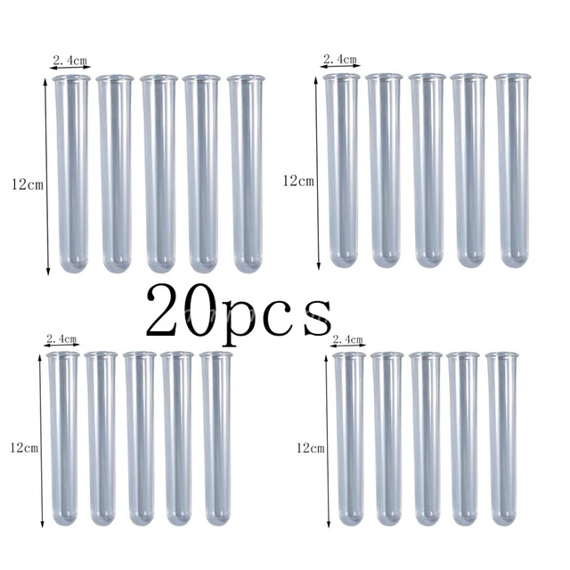 Simple Flower Vase Branch Hydroponic Flower Silicone Mold Acrylic Tube Concrete Flower Stand Mold Clay Epoxy Resin Epoxy Mold D-20pcs tube