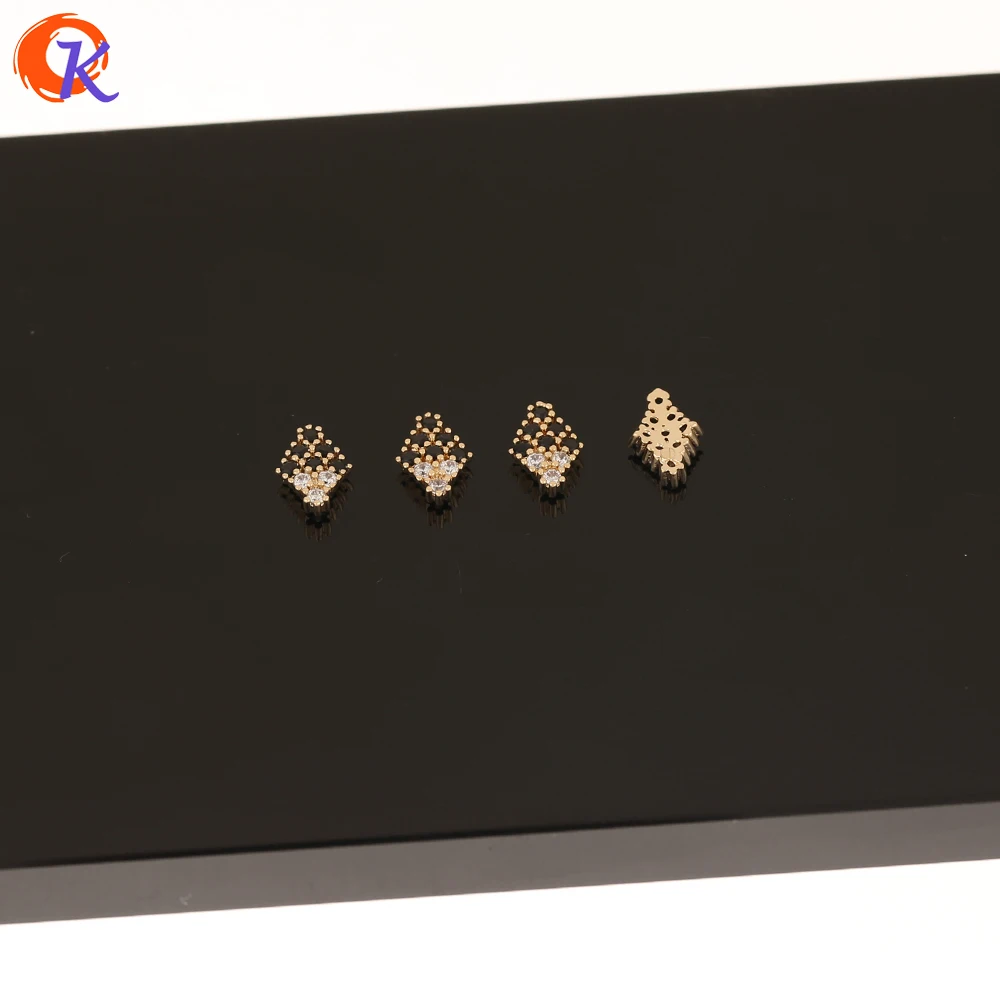 Cordial Design 50Pcs Jewelry Accessories/DIY Making/Cubic Zirconia Charms/Genuine Gold Plating/Hand Made/Fingernail Findings - cordial