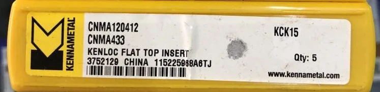 10 шт. KENNAMETAL твердосплавная вставка CNMA120412 KCK15
