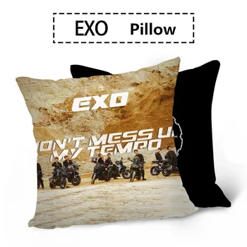 

1Pcs Kpop EXO 5th Album DON'T MESS UP MY TEMPO Series Sofa Car Waist Cushion Double-sided PP Cotton Pillow Comfortable Living