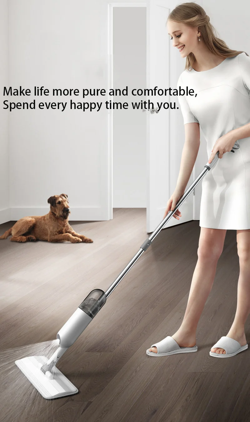  Spray Floor Mop with Reusable Microfiber Pads 360 Degree Handle Mop for Home Kitchen Laminate Wood  - 4000145213403