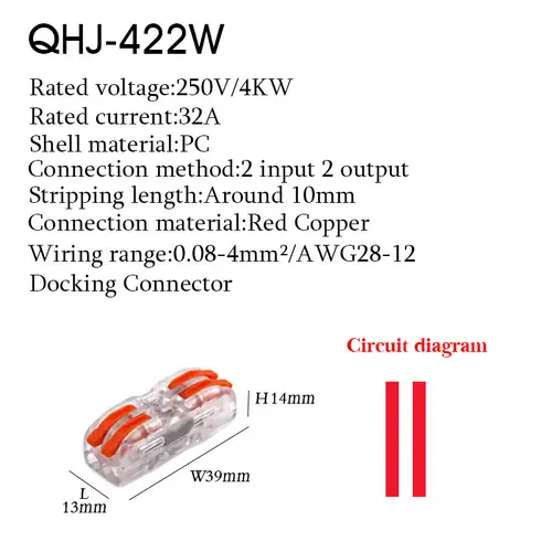 Wire Electrical Connectors Din Rail Type Fast Universal Compact Conductor Wiring Cable Connector LED Push-in Butt Terminal Block - Image 8