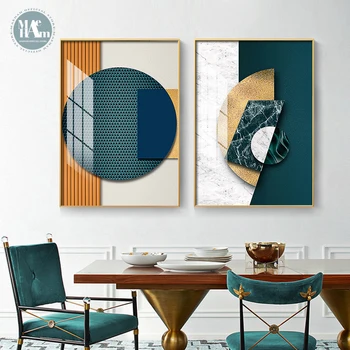 

Abstract Geometric Graphics Color block Wall Poster Print Modern Canvas Painting Art Living Room home Decor Pictures