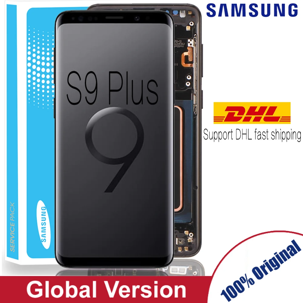 ЖК-дисплей Super AMOLED для SAMSUNG Galaxy S9 Plus + 100% Оригинальный сенсорный экран с