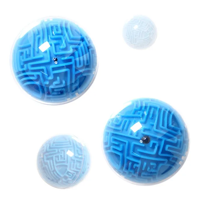 Children 3D Transparent Sphere Maze Puzzle Toy Hand Game Case Box Fun Brain Game Challenge Toys Balance Educational Toys