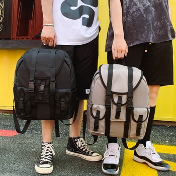 

Design Japan's Hong Kong Style Retro Travel Backpack Female Harajuku Street Functioning Fixture Backpack Girl Student Bag