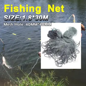 

Fishing Gill Net Durable Practical Gray Nylon Multifilament Folding Fishnet Salvage Network Fish Line Portable 3 Floors