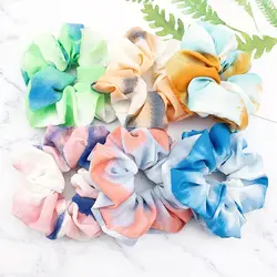 Fashion Rainbow Elastic Colorful Head Wear Scrunchies Hair Bands Tie-Dye