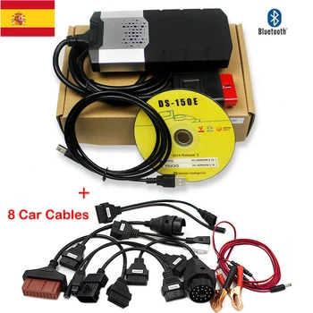 

2019PRO plus new VCI obd2 Scanner 2016 R1 keygen for delphis vd ds150e car diagnostic tool bluetooth + 8 wires