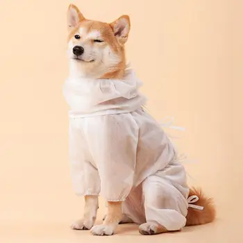 

Dog Protective Clothing Non-woven Pet Coat Dust-proof Anti-fog Adjustable Pet Costume