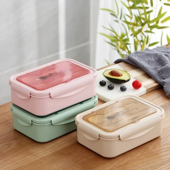 

Microwave Lunch Box BPA Free Multiple Grids Bento Box Use For Office Students Kids Food Container Portable Organizer Box