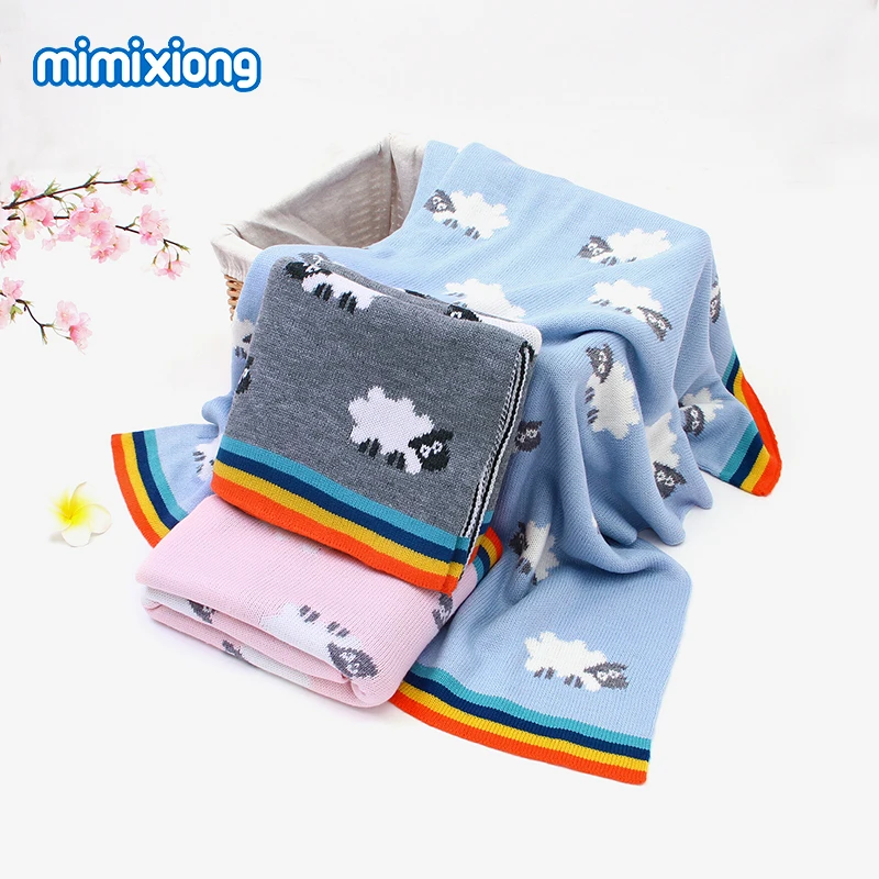 

Baby Blanket Newborn Winter Swaddle Wrap Blankets Cartoon Knitted Toddler Infant Sofa Bedding Sleeping Quilts Stroller Accessory