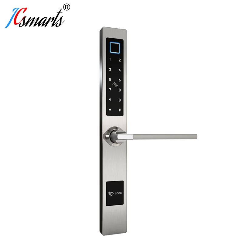 Waterproof European Style TTlock Bluetooth fingerprint access electronic Smart door lock For Aluminum Glass Door Waterproof European Style TTlock Bluetooth fingerprint access electronic Smart door lock For Aluminum Glass Door