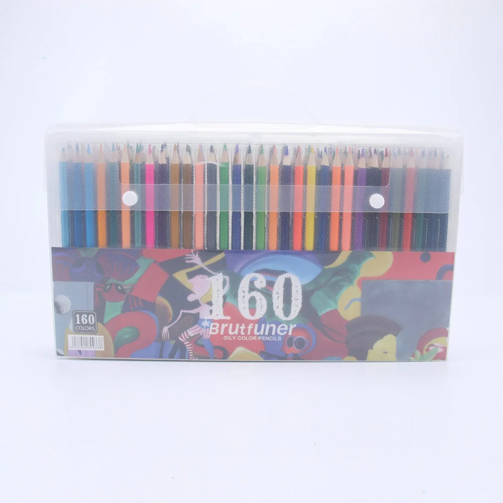 Koop Kleurrijke 48 72 120 160 Inkt Kleurpotloden Set Olie Pen voor Kids School Office Tekening Schilderen graffiti Kleur Potloden Briefpapier