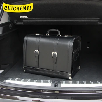 

Car Accessories Genuine Cow Leather Trunk Storage Box Organizer Case Container Holder for BMW 1 3 5 7 Series X1 X3 X4 X5 X6