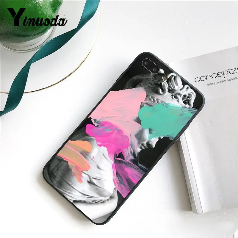 Art Statue Vintage Painted David Watercolor