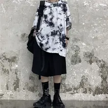 Camiseta de media manga para hombre y mujer, blusa Harajuku urbana de talla grande, media longitud, preppy, combina con todo, novedad de verano 2021