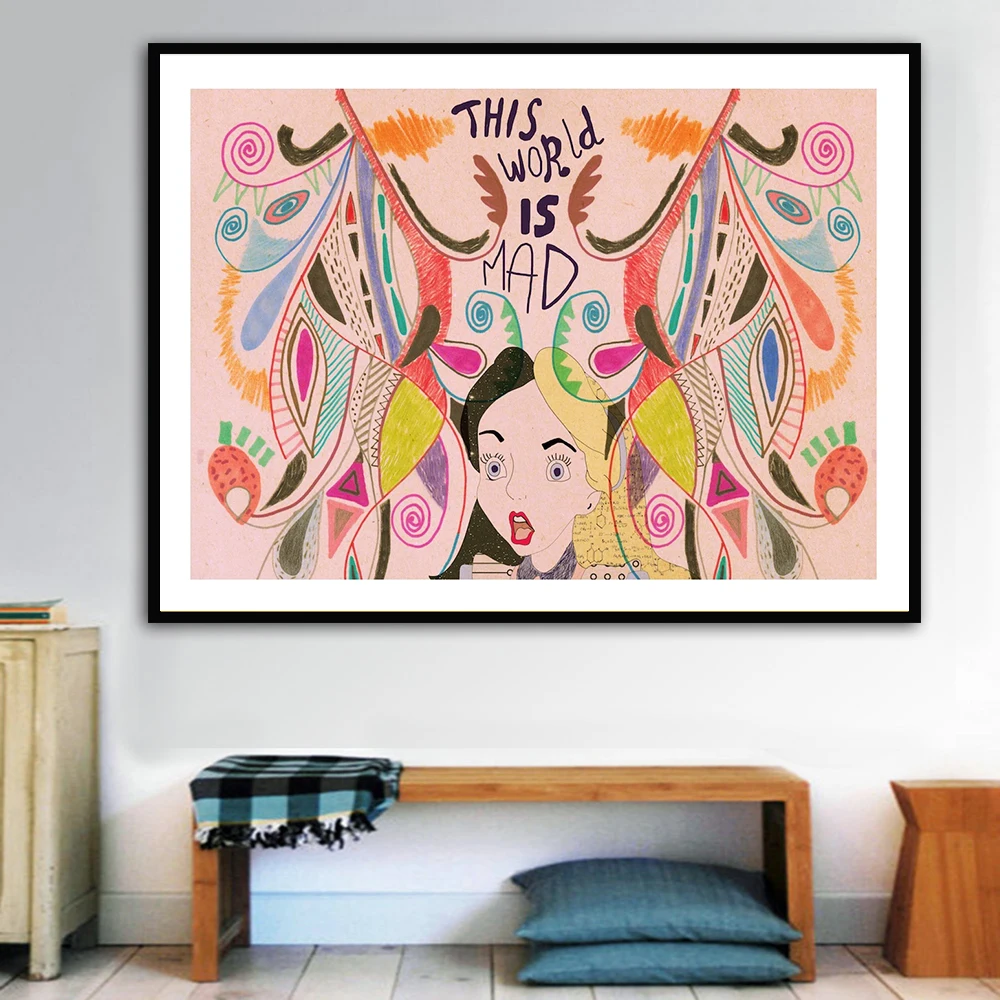 Alice-In-Wonderland-Art-Print-Canvas-Painting-Colorful-Poster-and-Print-Wall-Art-Picture-Modern-Girl (3)