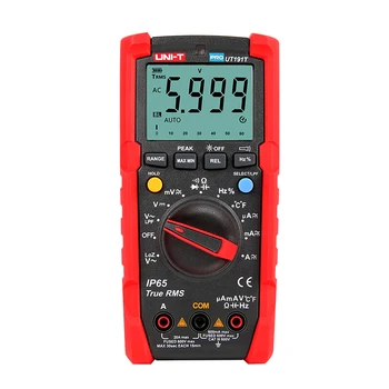 

UNI-T Tester Digital Multimeter Profesional DC AC Capacitor Tester Auto Range DMM 600V Voltmeter 20A Ammeter Backlight Display