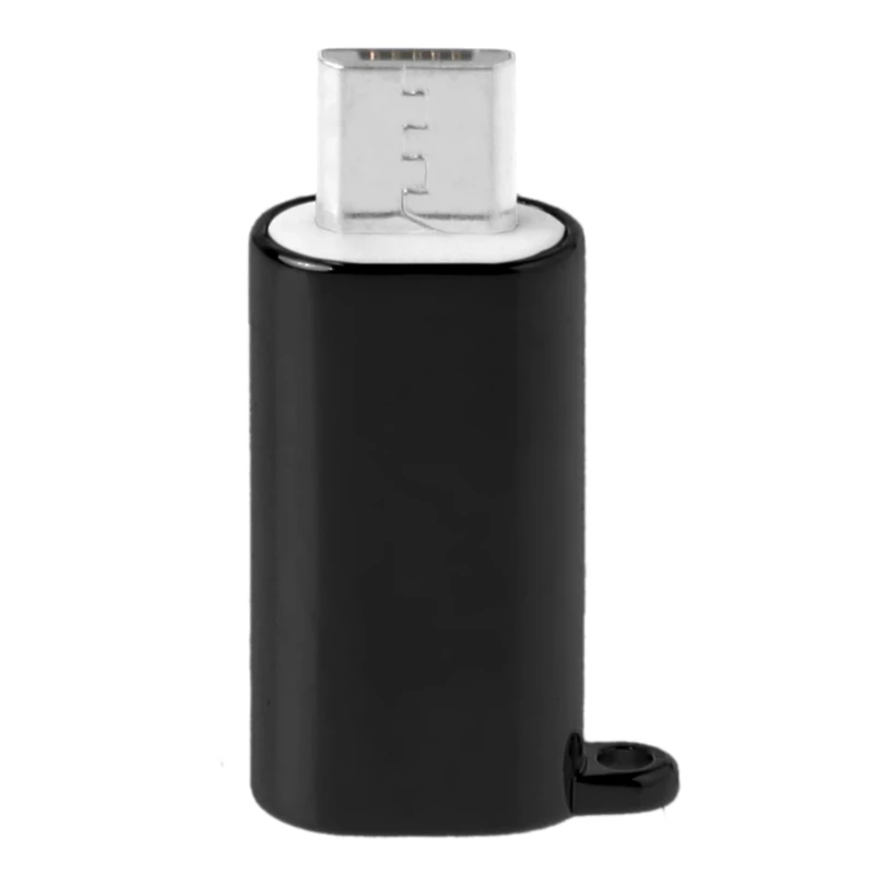 Цинковый сплав 8Pin Lightning Female To Micro USB 2,0 type A папа адаптер конвертер - Цвет: BK
