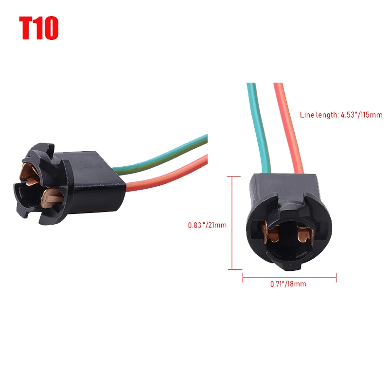 10 stücke T10 W5W 147 501 12V Auto Buchse Stecker Halter Basis mit  Kabelbaum Stecker und Spielen Drehen lampe Halter - AliExpress