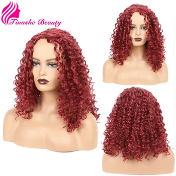 

Tinashe Beauty Short Synthetic Wig Afro kinky Curly Wig Dark Brown Blonde 12 Inch Wigs For Black Women Daily Cosplay Bob Wig