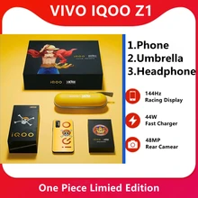 Original iqoo z1 edição de uma peça mediatek 1000 mais o telefone móvel 4500mah 44w carregador rápido 144hz refresca a taxa telefone celular