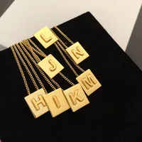 New Gold 26 Letter Necklace Women's Temperament Popular Styles Of Brand Jewelry Copper Material Couple's Memorial LOVE Gift 2022
