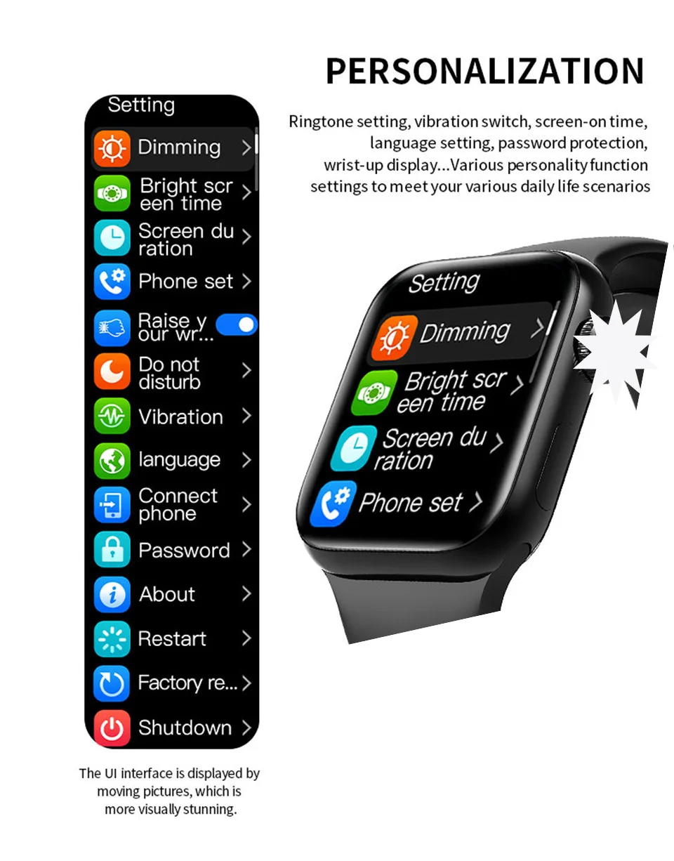 2022 HW12 HW18 Full Screen Smart Watch 44MM 40MM Women Men HW17 Smartwatch with password Split Screen Bluetooth PK IWO 13 FK88