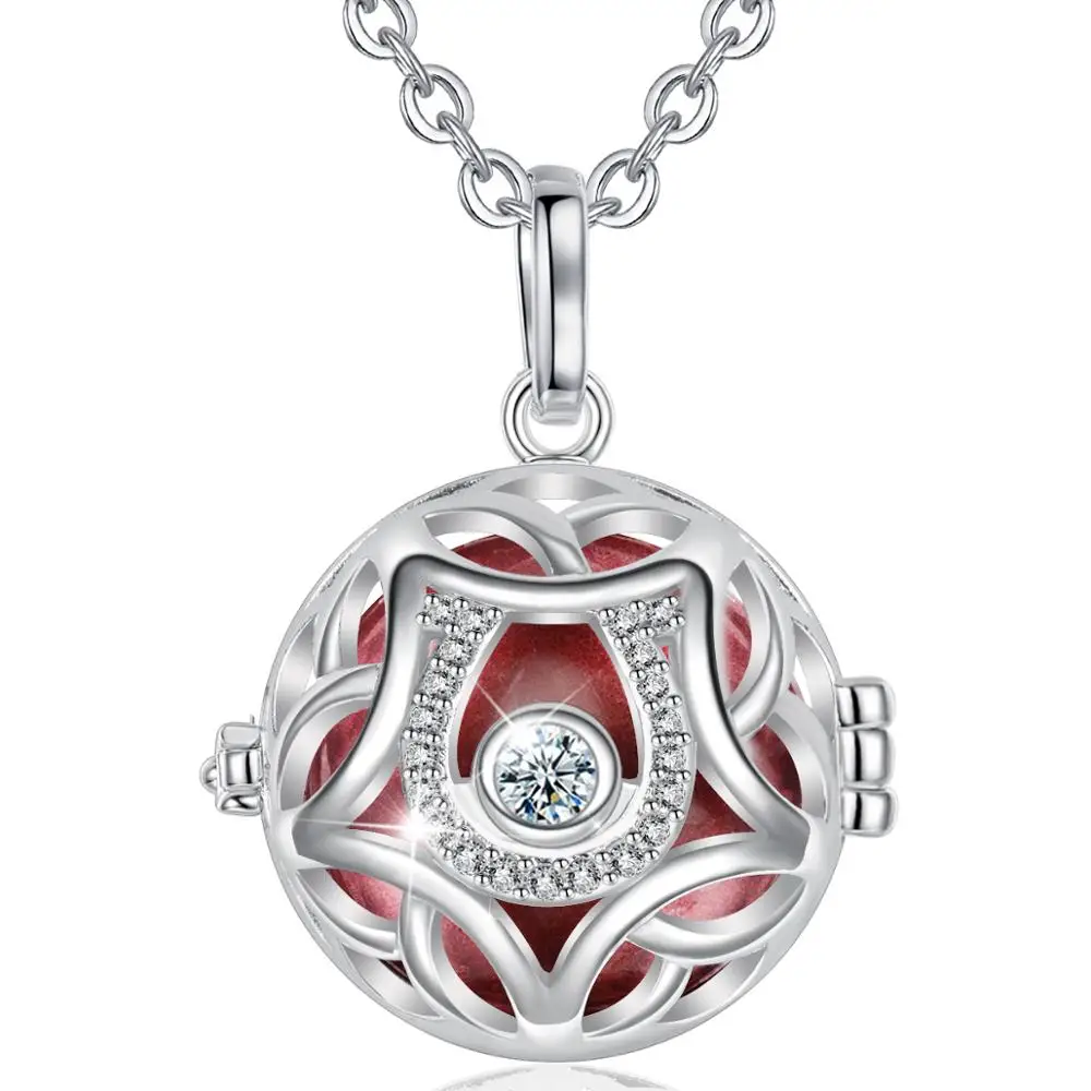 EUDORA, 20 мм, медальон в форме клетки звезды, подвеска, гармония, бола, шар, колокольчик, ожерелье с AAA CZ, ювелирные изделия для беременных женщин, малышей K373N20 - Окраска металла: A23
