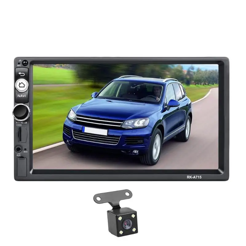 A715 7 дюймов Android 8,1 автомобильный стерео gps wifi FM радио головное устройство MP5 плеер - Цвет: w Cam