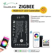 GLEDOPTO ZIGBEE 3.0 RGBWW RGBCCT LED Strip Controller Pro Smart Phone APP Voice Control Work with Alexa Echo Plus SmartThings