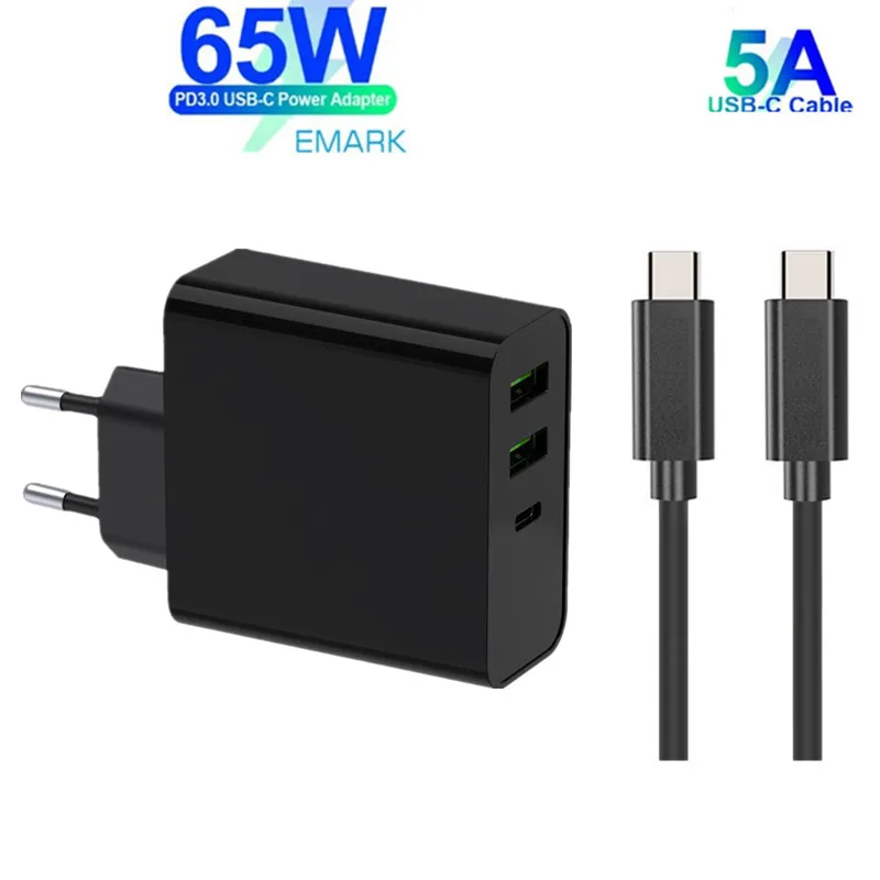 65w Typec Usbc Power Adapter Pd60w 45w Qc3.0 Charger For Usbc Laptop