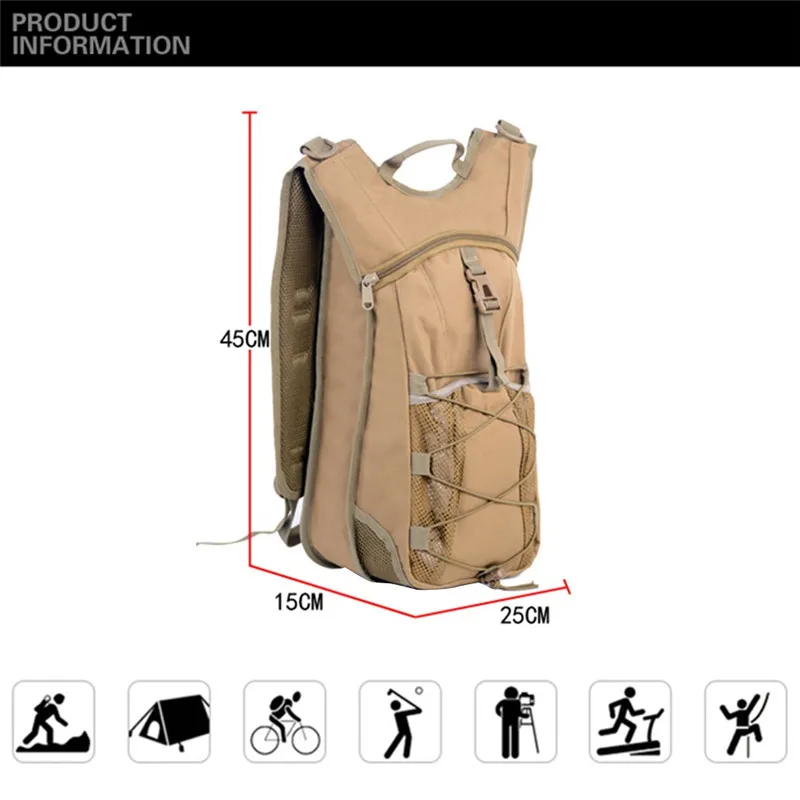 livre bolsa hidratação com pacote interno camel