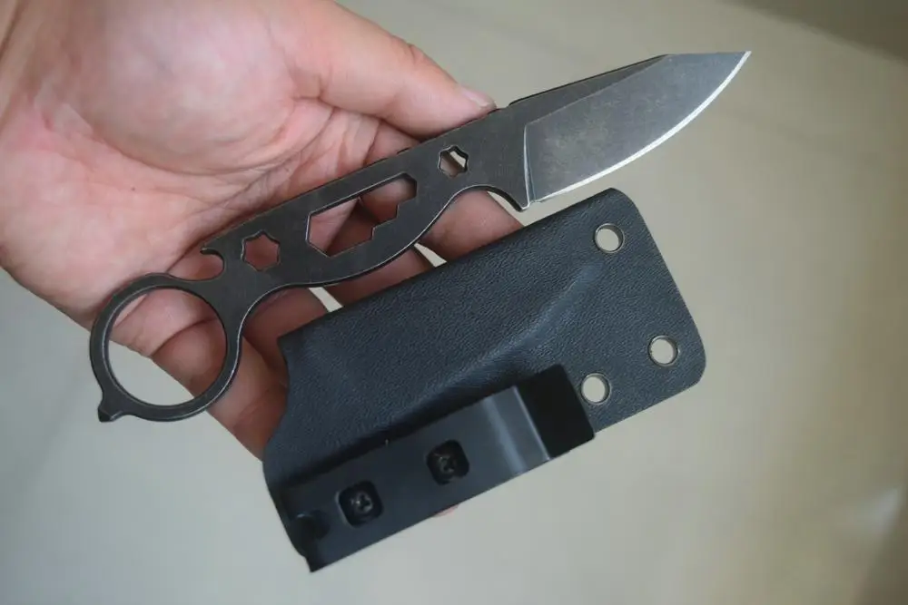 Trskt 440c прямой шейный нож, тактические ножи для кемпинга, нож для выживания, инструмент для повседневного использования с K оболочкой, Прямая поставка