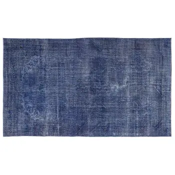 

Handmade Blue Vintage Overdyed Turkish Area Rug 185x315 Cm-6'1''X10'4''