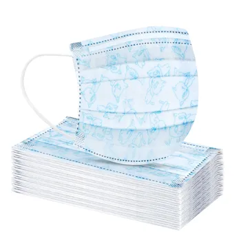 

Kids Children's Baby Mask Disposable Face Mask Cartoon 3Ply Ear Loop Masks 50pcs Protect Mascarillas Desechables Scarf Bnadas