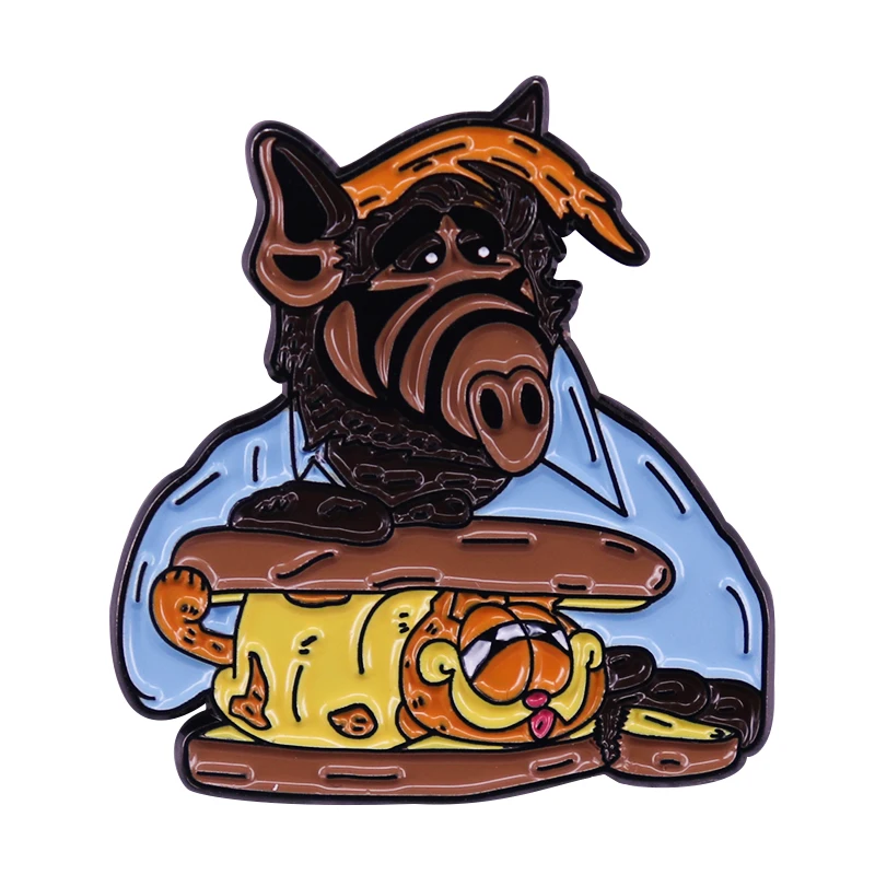 Funny Mel-Snack Pin Inspired By My First Alien Love, Alf!