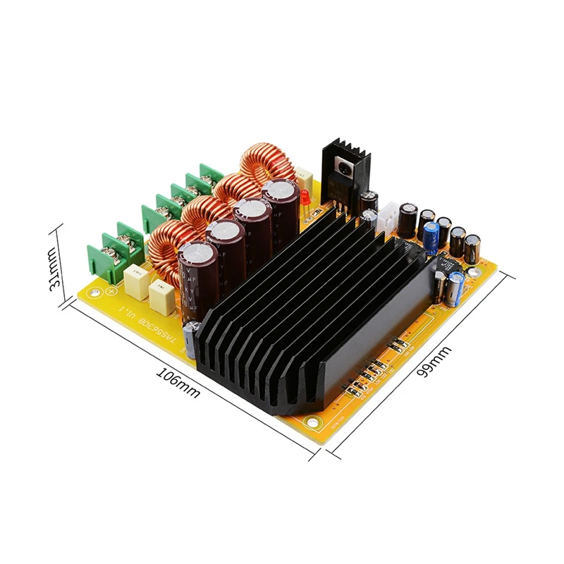Tas5630 Power Amplifier Audio Board 2X300W Hifi Stereo Class D Digital Amplifiers Home Amp With Ad827 Preamp