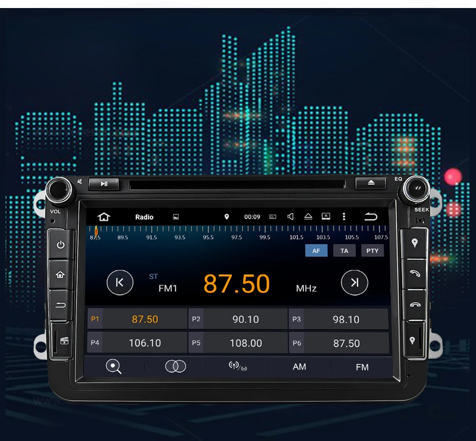 Perfect Eunavi 2 din Octa core 4G 64G Android 9 Car DVD GPS for VW Passat CC Polo GOLF 5 6 Touran EOS T5 Sharan Jetta Tiguan Radio dsp 20