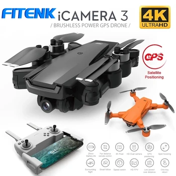

FITENK GPS Drone with 5G Wifi FPV 4K HD Dual Camera Brushless Optical Flow RC Quadcopter Follow Me Mini Dron VS L108 SG108 EX5