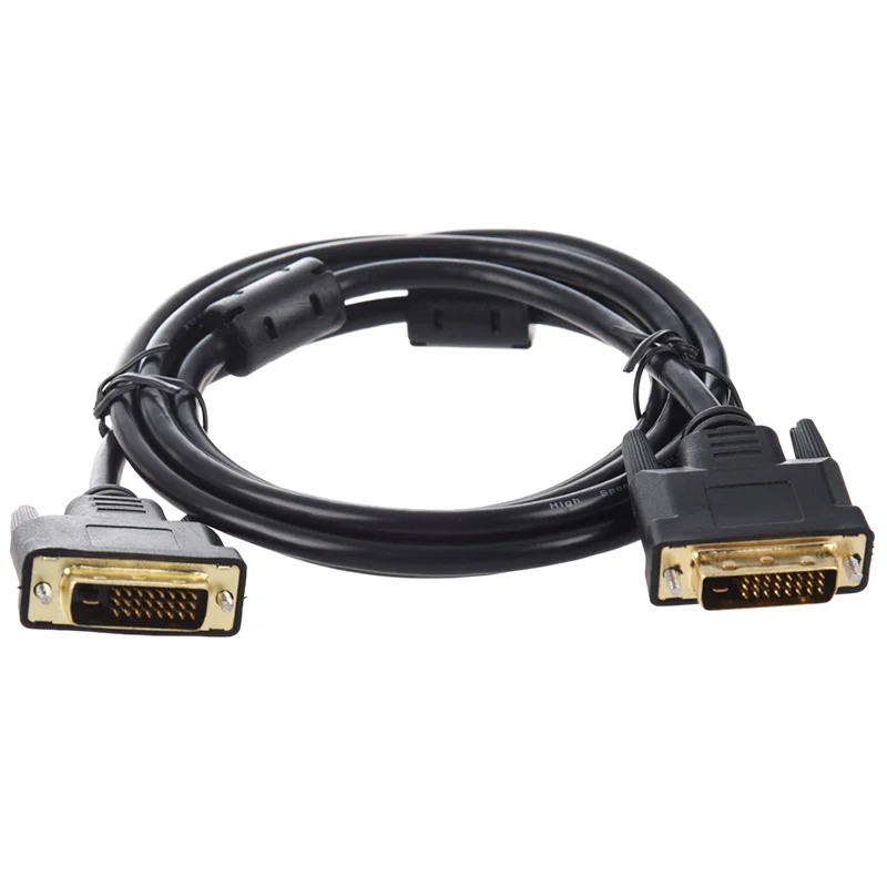 

DVI-D Cable for monitor, DVI-D Dual Link, 2x DVI-D convex, 1.8 m, black