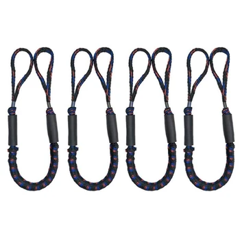 

4 Pcs Boating Ropes Boat Mooring Rope Bungee Cords for Drifting Jet Ski Surfboard Kayak Pontoon Rowing Boats Accessories