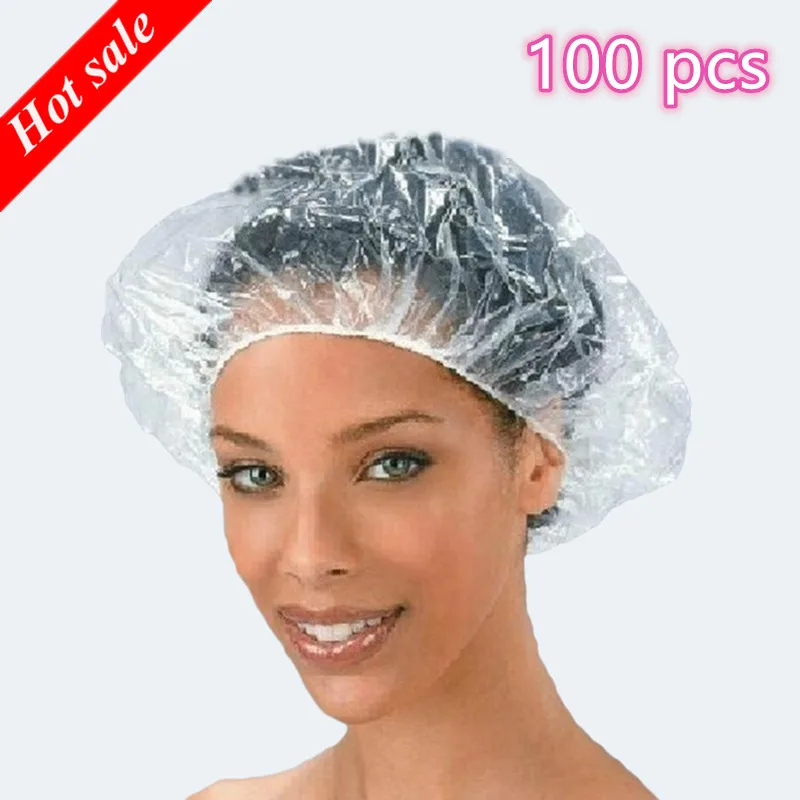 100pcs/lot Disposable Shower Caps Hat 