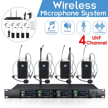 

Wireless In Ear Monitor System UHF Double Transmitter+4 Receiver Monitoring Professional for Performance