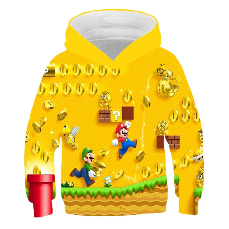 

Hot Game Super Mario Bros Sweatshirts 3D Srinting Spring And Autumn Hoodie Boys Long Sleeve Girls Tops Lovely Birthday Gifts