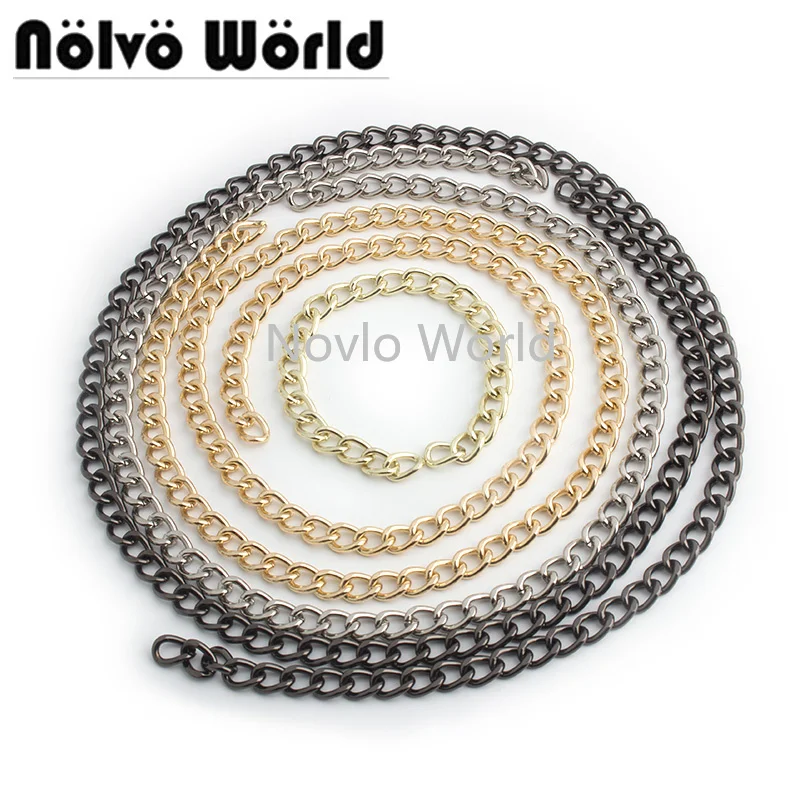 

Мир Nolvo 1-5 метров 10 мм ширина 2,5 мм Толстая железная цепь 4 цвета аксессуары для кошелька цепочка для сумок