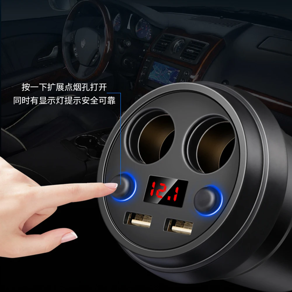Кубок стиль автомобиля напряжение дисплей 3.1A 2 USB телефон зарядное устройство DC12-24V прикуривателя сплиттер для gps DVR зарядки Вакуумный Очиститель